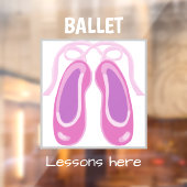 Balletlessen hier raamsticker (Vel 2)