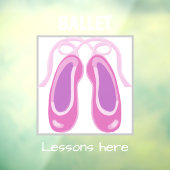 Balletlessen hier raamsticker (Vel 3)