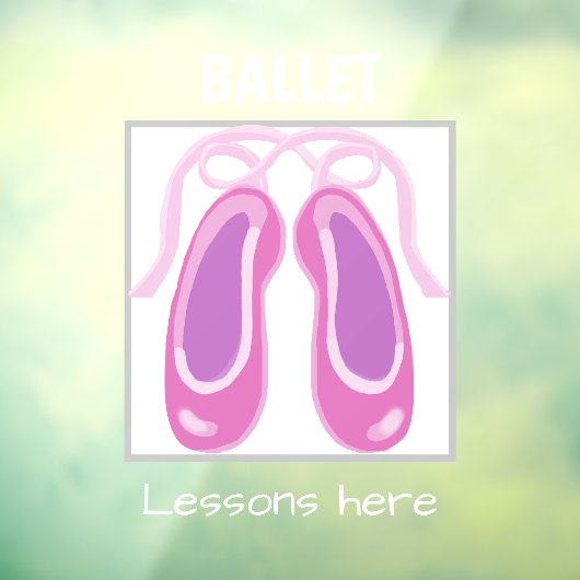 Balletlessen hier raamsticker (Vel 3)