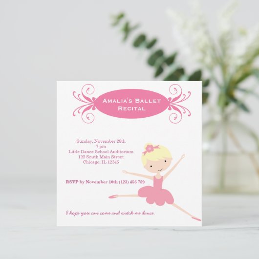 Balletoverweging Kaart (Staand voorkant)