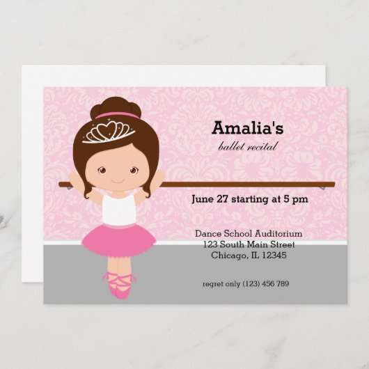 Balletoverweging Kaart (Voorkant / Achterkant)