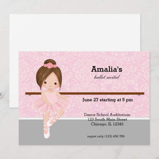 Balletoverweging Kaart (Voorkant / Achterkant)