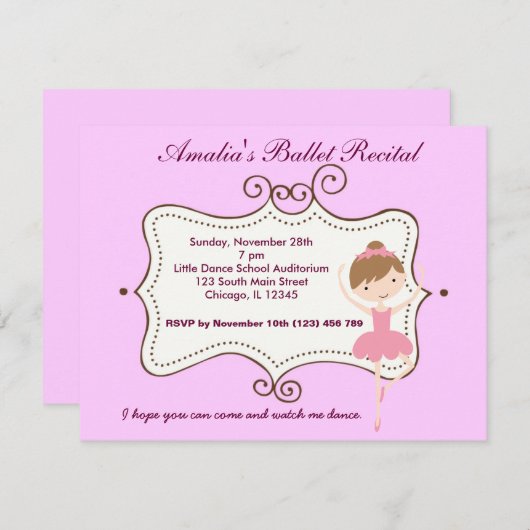 Balletoverweging Kaart (Voorkant / Achterkant)