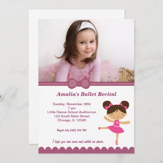 Balletoverweging Kaart (Voorkant / Achterkant)