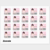 Balletoverweging Vierkante Sticker (Vel)