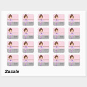 Balletoverweging Vierkante Sticker (Vel)