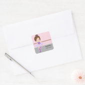 Balletoverweging Vierkante Sticker (Envelop)