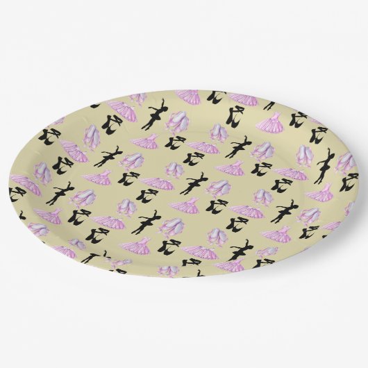 Balletpatroon met Dance Attire en Ballerina Papieren Bordje (Gekanteld)