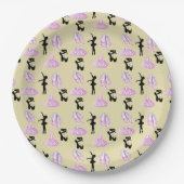 Balletpatroon met Dance Attire en Ballerina Papieren Bordje (Voorkant)