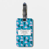 Balletpatroon met danskleding en ballerina bagagelabel (Achterkant verticaal)