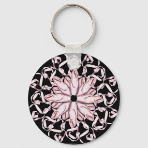 Balletpatroon (roze) sleutelhanger
