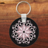 Balletpatroon (roze) Sleutelhanger (Voorkant)