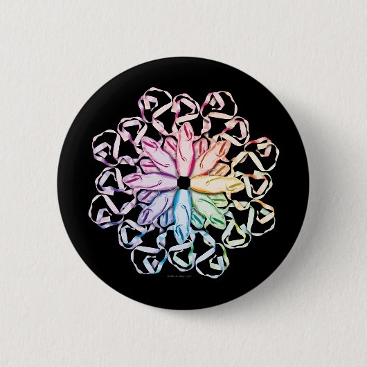 Balletpatroon (spectraal) ronde button 5,7 cm (Voorkant)