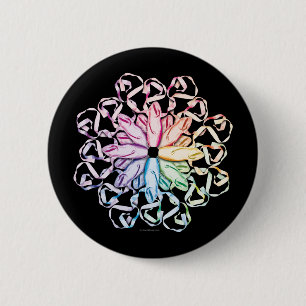 Balletpatroon (spectraal) ronde button 5,7 cm