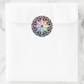 Balletpatroon (spectraal) ronde sticker (Tas)