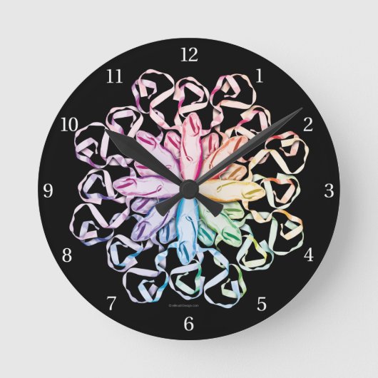 Balletpatroon (spectrale) ronde klok (Voorkant)