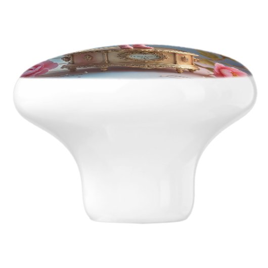  balletpop op muziekdoos keramische knop (Zijkant)