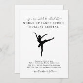 Balletrecital Uitnodiging Dansstudio (Voorkant / Achterkant)