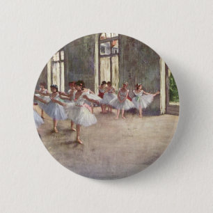 Balletrepetitie door Degas Ronde Button 5,7 Cm