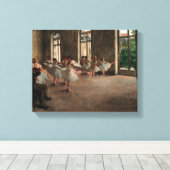 Balletrepetitie - Edgar Degas - 1873 Canvas Afdruk (Insitu (Houten vloer))