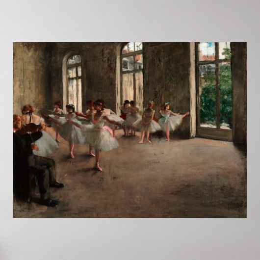 Balletrepetitie - Edgar Degas - 1873 Poster (Voorkant)