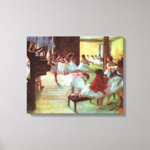 Balletrepetitie - Edgar Degas - 1880 Canvas Afdruk