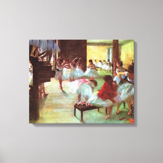 Balletrepetitie - Edgar Degas - 1880 Canvas Afdruk (Voorkant)