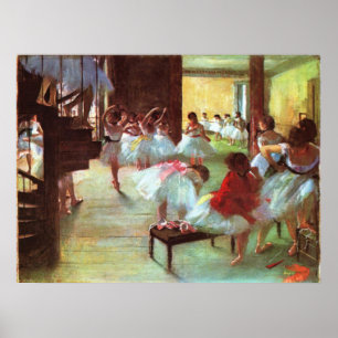 Balletrepetitie - Edgar Degas - 1880 Poster