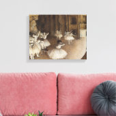Balletrepetitie op het podium | Edgar Degas Canvas Afdruk (Insitu (Woonkamer))