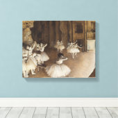 Balletrepetitie op het podium | Edgar Degas Canvas Afdruk (Insitu (Houten vloer))