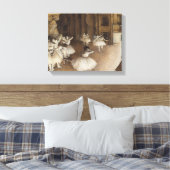 Balletrepetitie op het podium | Edgar Degas Canvas Afdruk (Insitu (Slaapkamer))