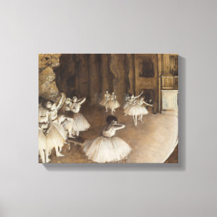 Balletrepetitie op het podium   Edgar Degas Canvas Afdruk