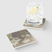 Balletrepetitie op het podium van Edgar Degas Stenen Onderzetter (Zijkant)