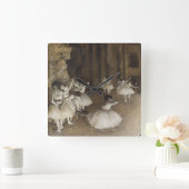 Balletrepetitie op het podium van Edgar Degas Vierkante Klok (Huis)