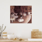Balletrepetitie op het toneel van Edgar Degas Poster (Keuken)