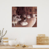 Balletrepetitie op het werkgebied door Edgar Degas Poster (Keuken)