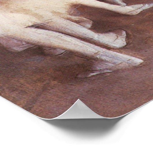 Balletrepetitie op het werkgebied door Edgar Degas Poster (Hoek)