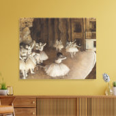 Balletrepetitie op Stage | Edgar Degas Canvas Afdruk (Insitu (Woonkamer))