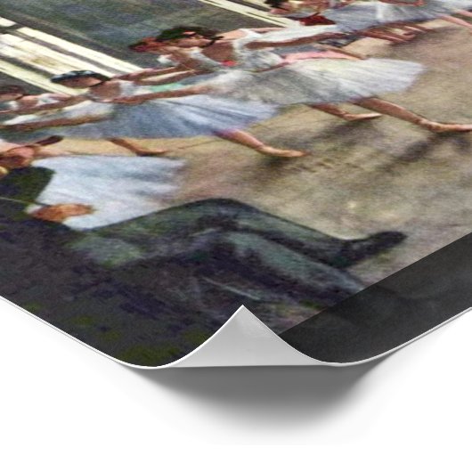 Balletrepetitie van Edgar Degas Poster (Hoek)