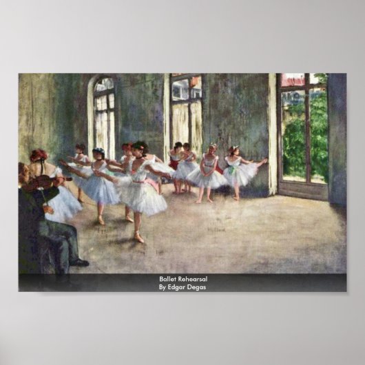Balletrepetitie van Edgar Degas Poster (Voorkant)