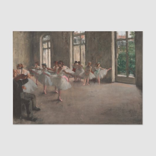 Balletrepetitie van Edgar Degas Tissuepapier (Voorkant)