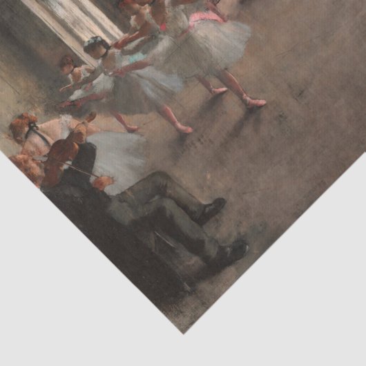 Balletrepetitie van Edgar Degas Tissuepapier (Detail)