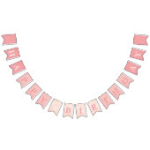 Balletroze met gouden sterren Fijne verjaardag Vlaggetjes (Alle)