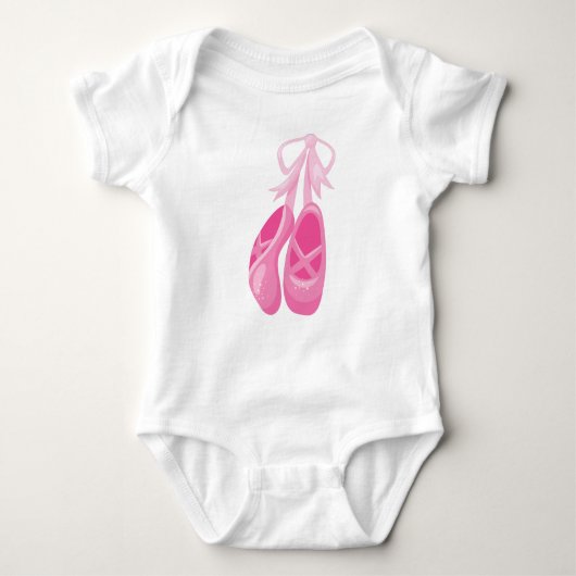 Balletschoen, balletslippers, balletdanser, roze romper (Voorkant)
