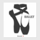 Balletschoen Duifschotten Vierkant vinylSticker Sticker (Vel)