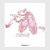 Balletschoen Duifschotten Vierkant vinylSticker Sticker (Vel)