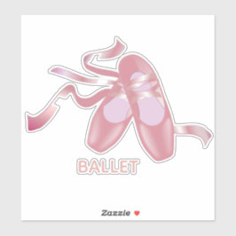 Balletschoen Duifschotten Vierkant vinylSticker Sticker