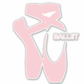 Balletschoen Duifschotten Vierkant vinylSticker Sticker (Voorkant)