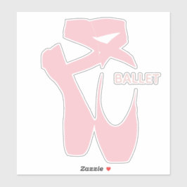 Balletschoen Duifschotten Vierkant vinylSticker Sticker