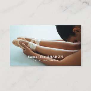 Balletschoenen, ballerina danser, dansinstructeur visitekaartje